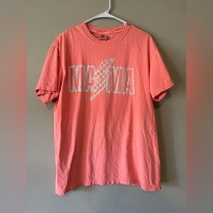Comfort Colors Coral Mama Graphic T-Shirt